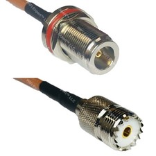 RG400 N FEMALE BULKHEAD to SO239 UHF Female RF Cable FAST-SHIP LOT
