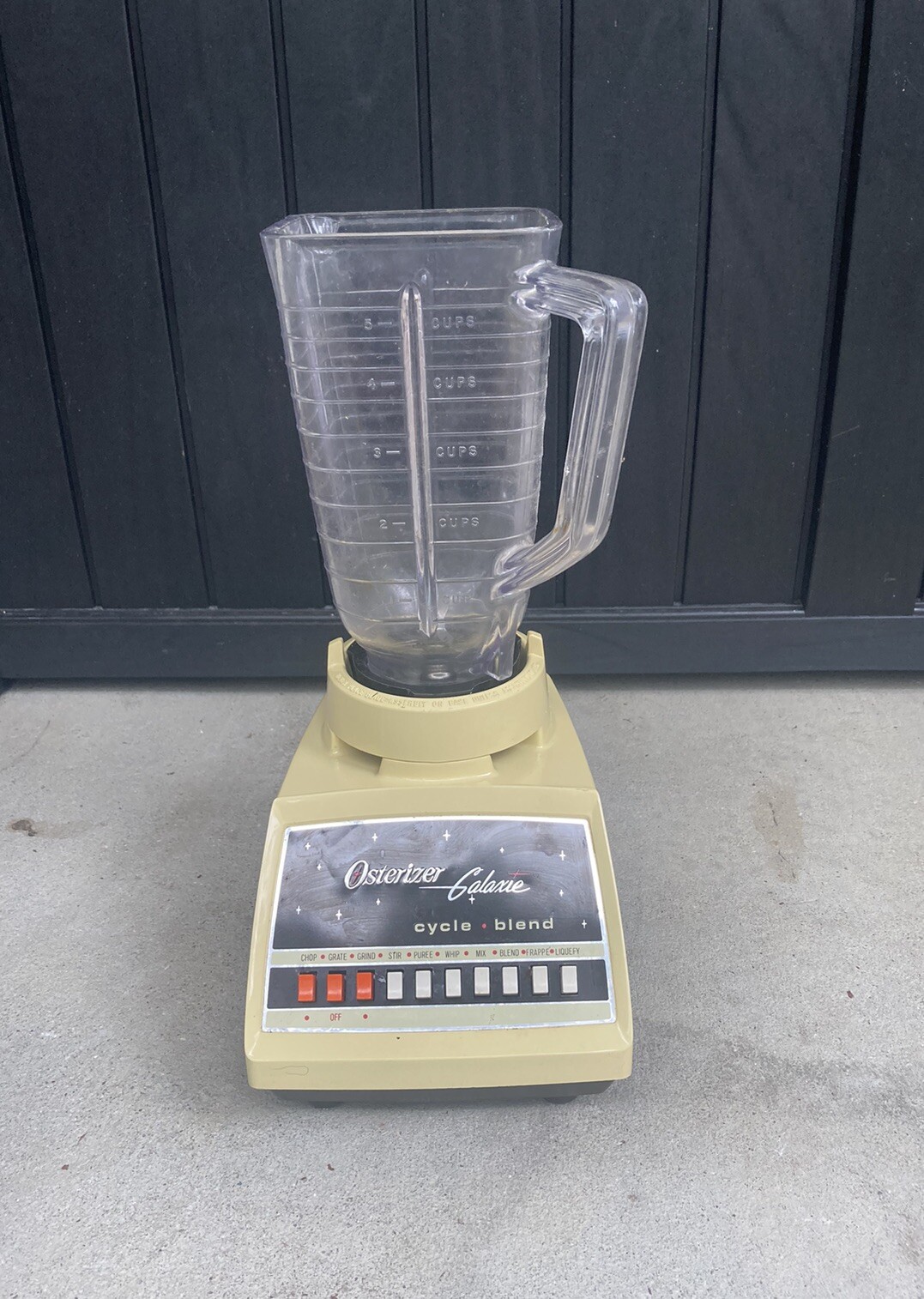 VINTAGE OSTERIZER GALAXIE Blender 64310 Speed Blender Works Great! Missing Lid