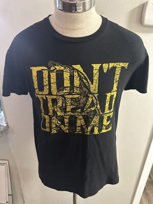 Grunt Style ''Don't Tread On Me'' Snake Men's Large Black Graphic Logo Tee Shirt
