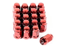 24 pcs RED Bulge Acorn Lug Nuts 7/16