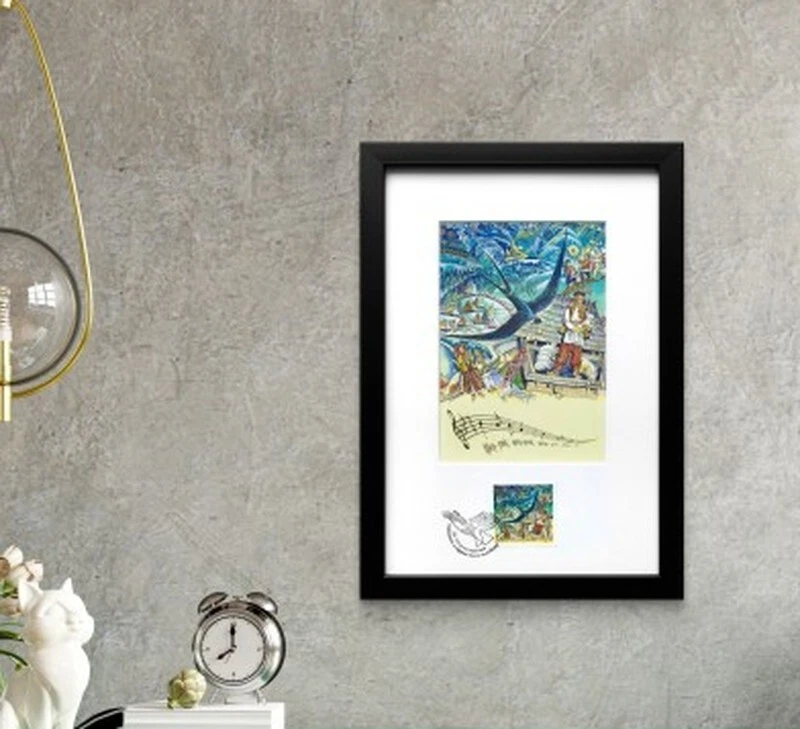 Framed stamp Shchedryk. Carol Of The Bells. FDC Kyiv, Original Ukraine 🇺🇦 2022 - Image 3 of 4