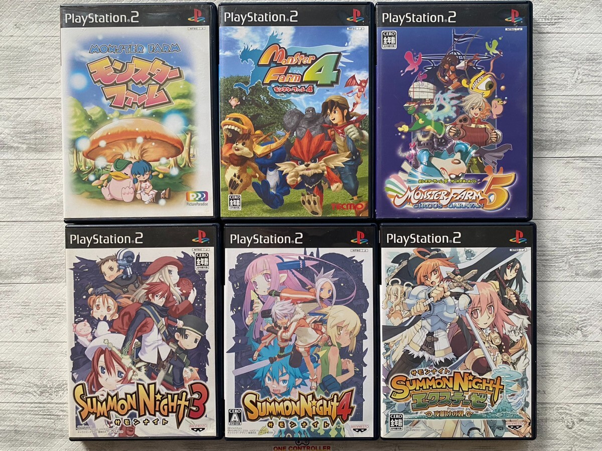 SONY PS2 Summon Night 3 4 & Exthese & Monster Farm 4 5 set from