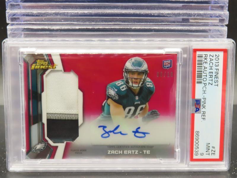 Zach Ertz Finest Rookie Autograph Patch #ZE Pink Refractor