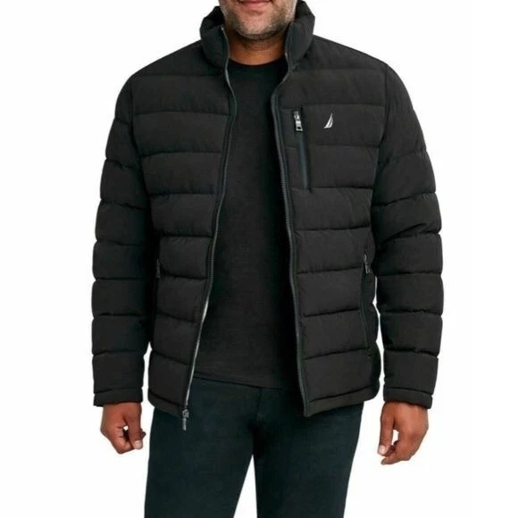 Nautica Mens Winter Puffer Jacket, Black, XXL, NWOT