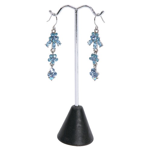 10 x Tree Hook Earring Jewellery Display Stands Drop Holder Leatherette & Silver - Picture 2 of 2