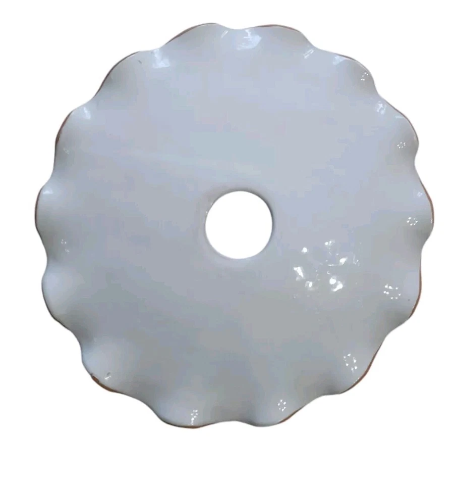Ceramica Sarda per lampadario sospensione ricambio piatto bianco 26 cm luce E27 - Immagine 3 di 4