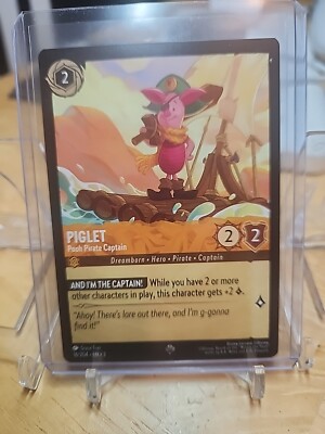 DISNEY LORCANA INTO THE INKLANDS POOH PIRATE CAPTAIN 16/204 PIGLET NON-FOIL  | eBay