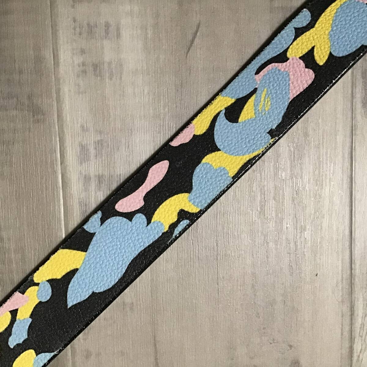 BAPE cotton candy camo leather belt multi camo NIGO A
