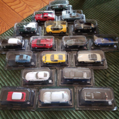 1/43 scale die-cast car collection of famous 20th century cars