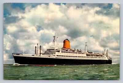 Postcard TS Bremen Flagship North German Lloyd Chrome 1965  B872