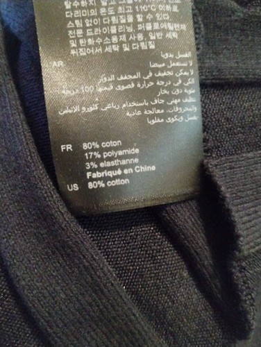 Sandro Paris Justine Starburst Langarm V-Ausschnitt gerippter Pullover Gr. 1 dehnbar - Bild 7 von 8