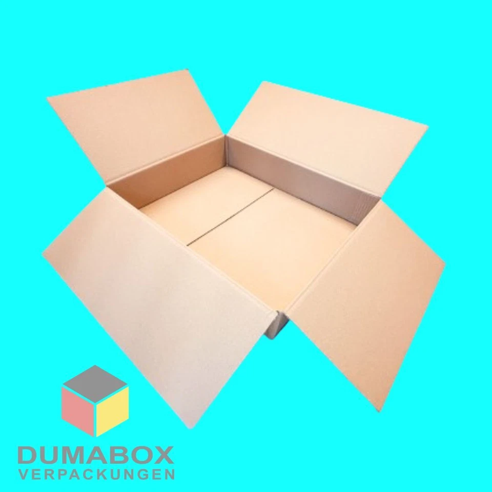 DUMABOX 25St. 500x400x100 Karton Versandkarton 50x40x10 1-wellig B-Welle Paket NEU