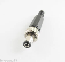1pc Screw Locking 5.5mm x 2.1mm DC Power Connector Male Plug & Metal Panel Mount