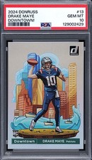 2024 Panini Donruss Downtown Drake Maye PSA 10 Patriots Rookie