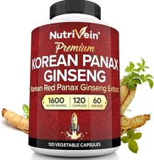 Korean Red Panax Ginseng- Energy&Focus - Ginseng Rojo Coreano Panax para Energía