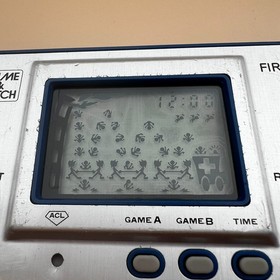 Vintage 1980 Nintendo Game & Watch Fire RC-04 Silver Series Tested Working MIJ