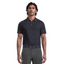 New Men's Ben Hogan Performance Short Sleeve Palm Tree Print Polo Shirt Size M