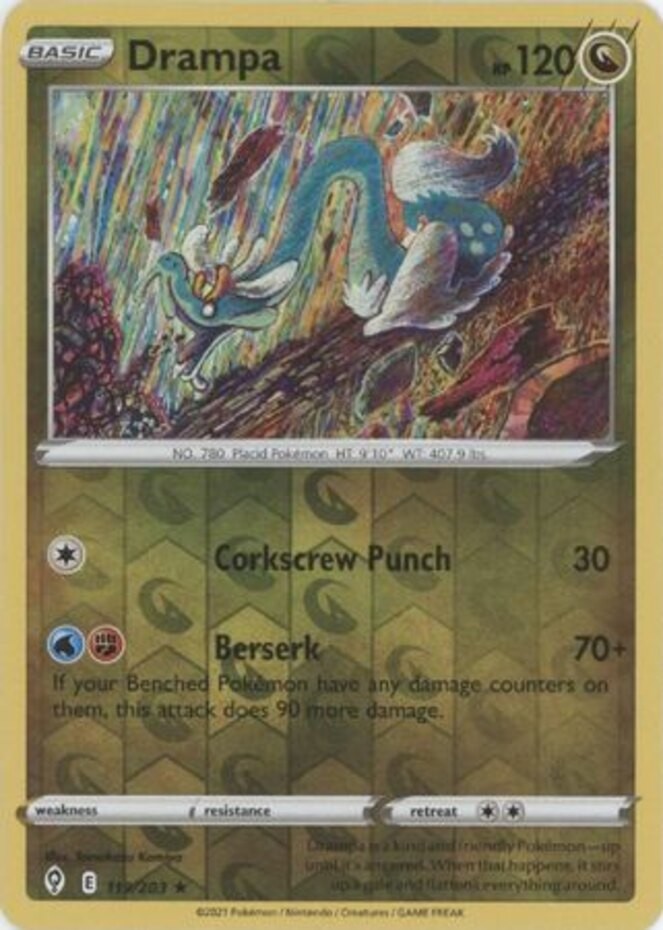 Drampa - 119/203 - Rare - Reverse Holo - Lightly Played