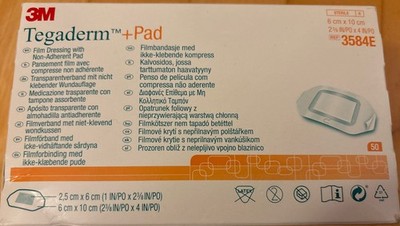 Tegaderm + Pad 6x10cm 3584E 50 St. Transparentverband Pflaster