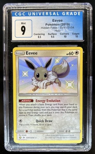 2019 Pokemon SM Hidden Fates Eevee #SV41/SV94 CGC 9