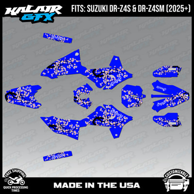 Graphics Kit for Suzuki DR-Z4S DR-Z4SM DRZ4SM 2025 2026 Stim-BLUE