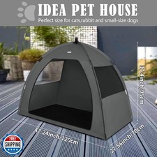 Gray Extra Large Outdoor Cat and Dog Tent House, Waterproof, Washable, Indoor...