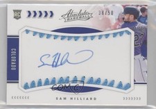 2020 Panini Absolute Light Blue 38/50 Sam Hilliard #129 Auto 1ar1