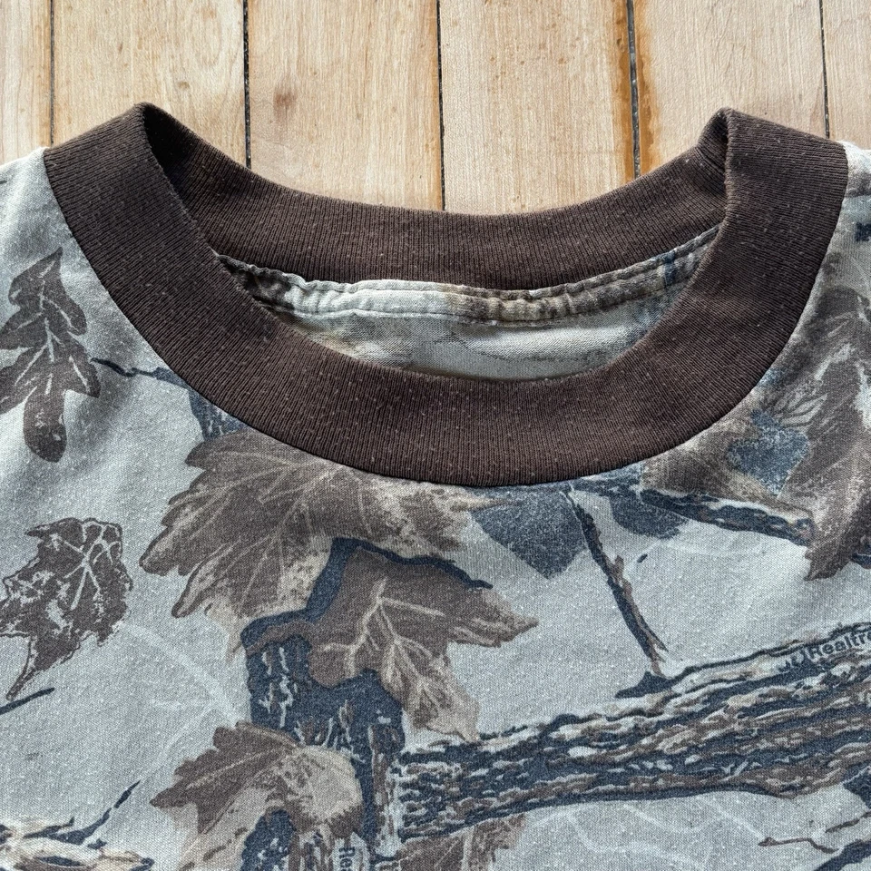 Camiseta De Colección Años 90 Realtree Camuflada Manga Larga Talla L Exterior Caza Patinador Y2K Foto 3 de 4