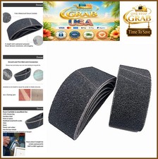 10 Pack 3 x 18 In Sanding Belts 36 Grit Silicon Carbide for Belt Sander