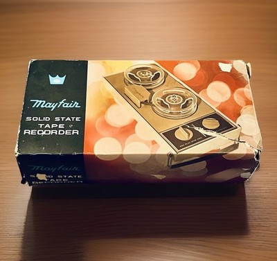 Vintage Mayfair Solid State Reel to Reel Tape Recorder In Original Box 1967/1968