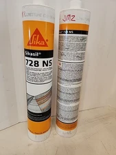Lot of 2 Sika Sikasil 728 NS Silicone Sealant Limestone 29 oz Cartridge
