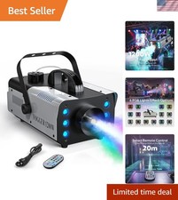 Compact 1-Liter Fog Machine with RGB Lights Control for Holiday Celebrations