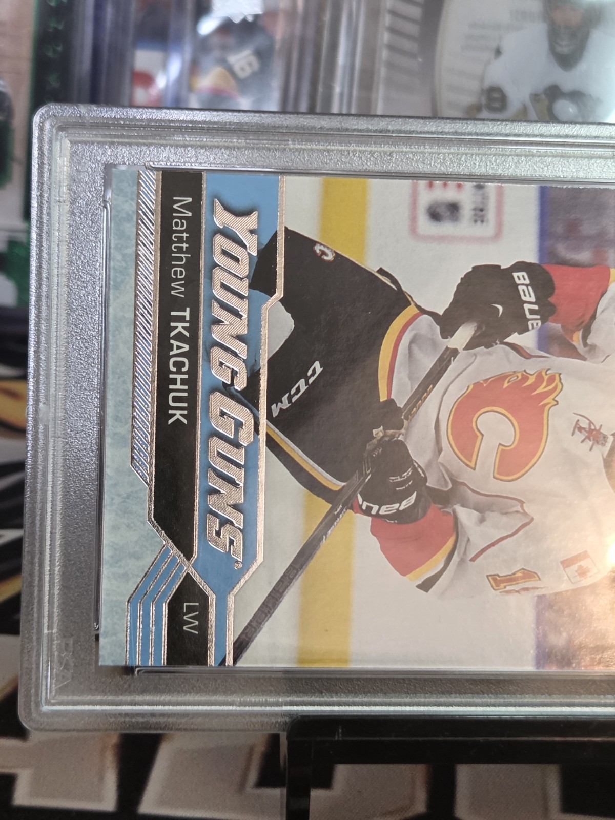 Matthew Tkachuk Young Guns RC 2016-17 Upper Deck PSA 8 (No Offers) view 4