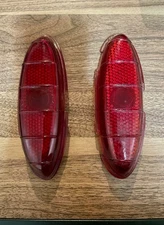 Stimsonite Red Lens 2747 Ford Vintage Glass Taillight Covers Set of 2