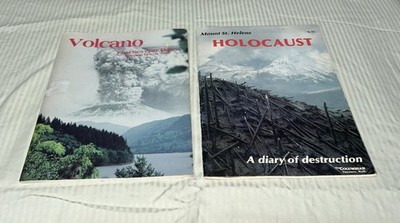 2 Unique Books on Mt St Helens Volcano & Eruption History Includes Samples