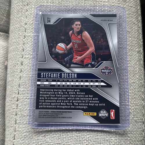 2024 Panini Prizm Stefanie Dolson Cracked Ice Prizm #34 - Picture 2 of 2