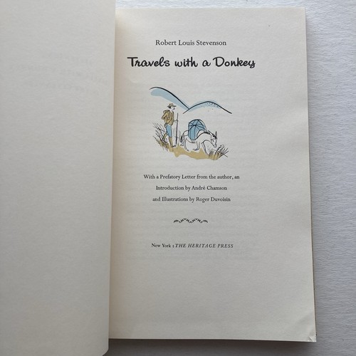 Stevenson’s Travels with a Donkey by Robert Louis Stevenson 1957 HC w/ Slip Case - Picture 5 of 13