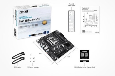 ASUS PRO B860M-CT-CSM Intel B860 (LGA 1851) mATX Motherboard, PCIe 5.0, DDR5, 2x