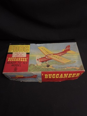 Vintage Frosch Freibeuter flugfertig Rubber Power 60er Jahre. Wickler. Gleitgel. Boxed 