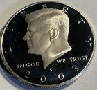 2003 S Silver Proof Kennedy Half Dollar 50c 90% Silver 0.900 Fine