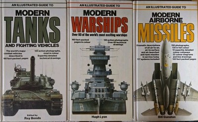 Vintage Illustrated Guide to Modern Tanks Warships & Missiles Book Bundle Rare