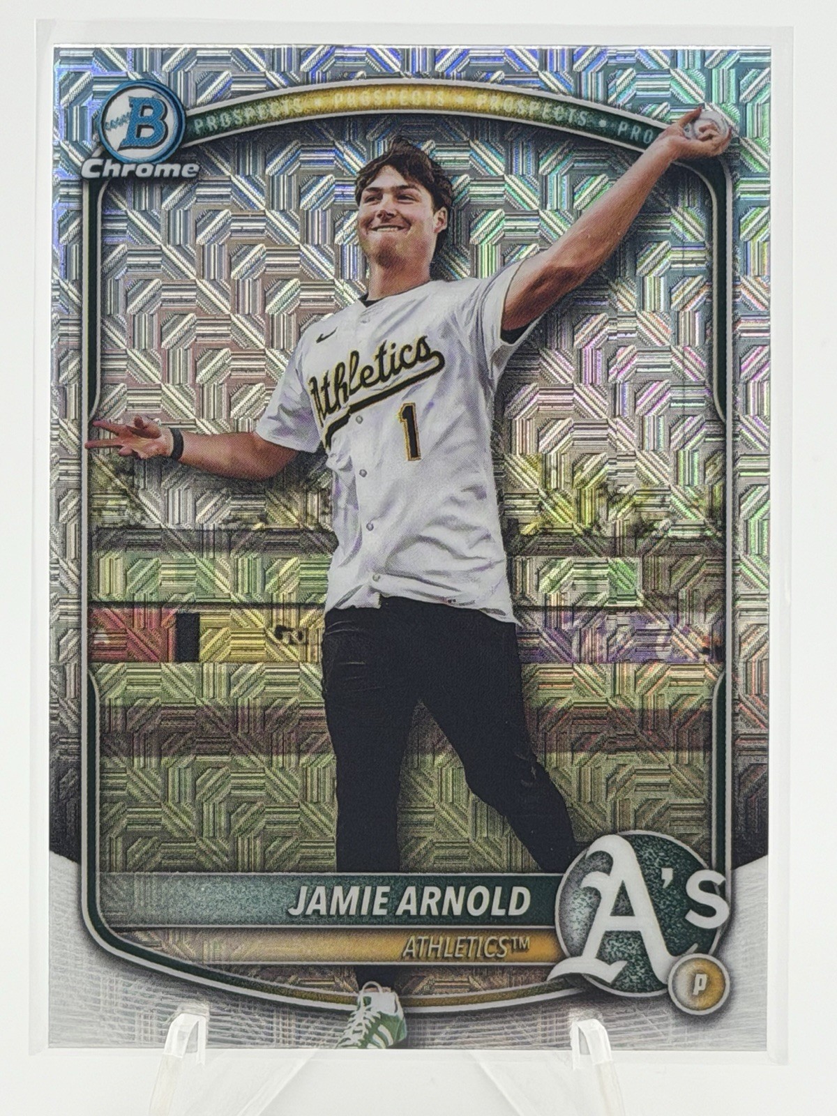 2025 Bowman Draft Chrome JAMIE ARNOLD Mojo Image Variation #BDC-30 Athletics