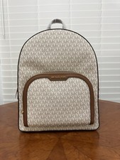 Michael Kors Jaycee Large Logo Backpack - Vanilla