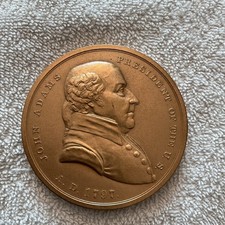 John Adams 1797 Peace and Friendship Bronze Medal 