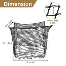 TAZZOR Heunetz Für Rundballen 152x152cm - Verschleißfestes Fressnetz Für Pferde Mit 4,5cm Maschen