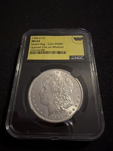 1904 o Ms 62 Morgan Dollar NGC Graded Certified Authentic Slab