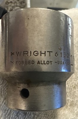 1 9/16 , 6150 Socket Wright 3/4'' Dr. 12 Point ''Made in USA'' vtg tool