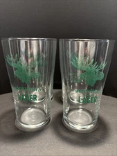 Set Of 4 Moosehead Canadian Lager Beer Pint Cocktail Drinking Glass