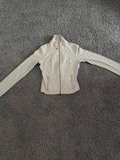 Lululemon Ivory Women's Activewear Full Zip Jacket with Zipped Pockets Size 8