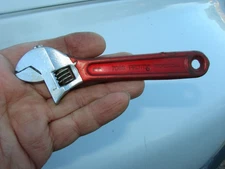 PROTO 6" Adjustable Wrench 706G Red Clear Comfort Grip USA-Very Nice!!!